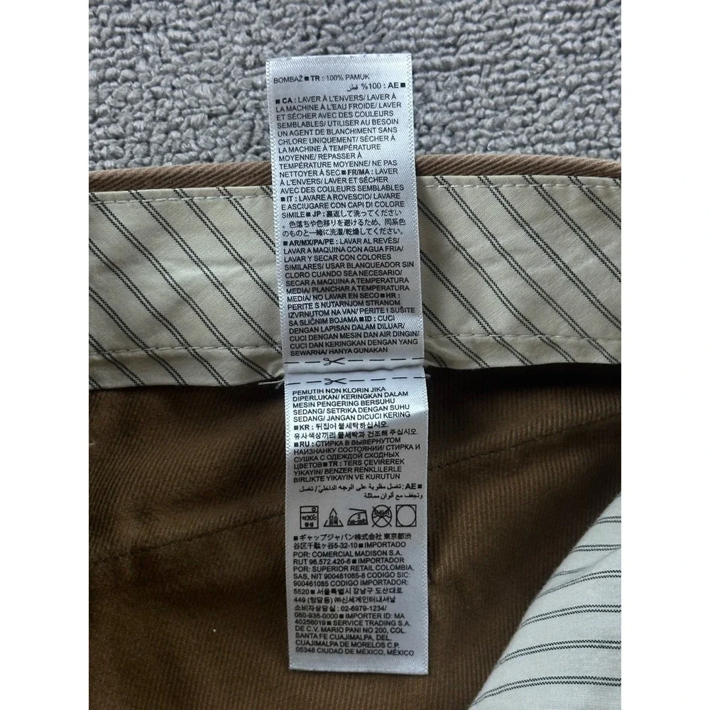 Banana Republic Cargo Pants Men 33x32 Brown Heritage Straight Twill Utility